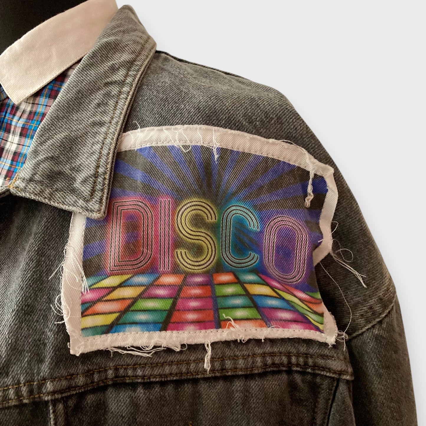 Giacca con patch disco 80s