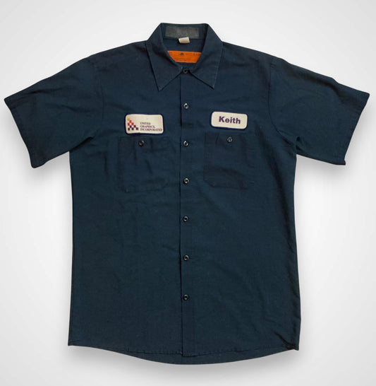 Camicia Workwear Vintage Red Kap - Keith / United Graphics