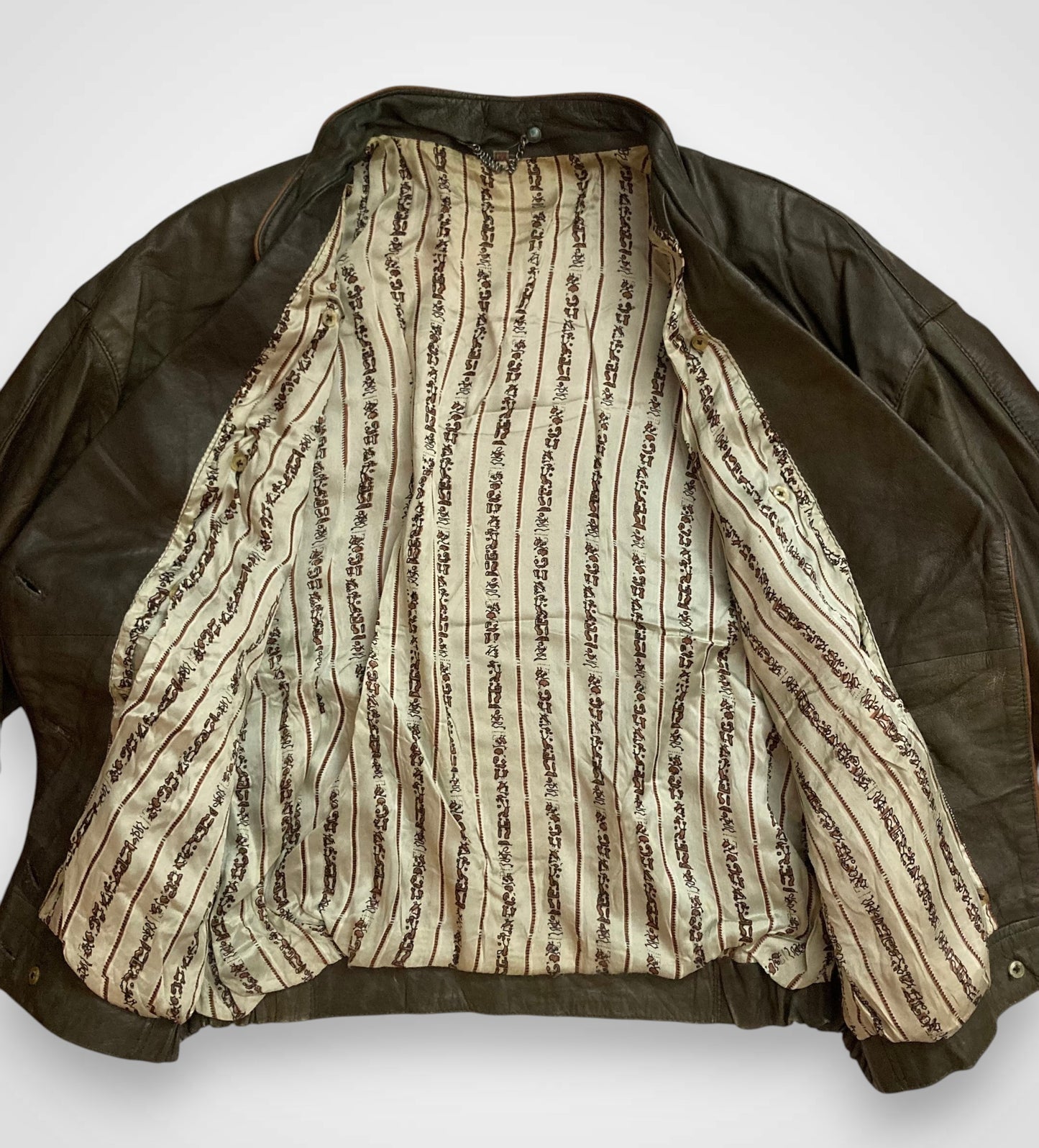 Giacca in Pelle Stile Tirolese anni ottanta