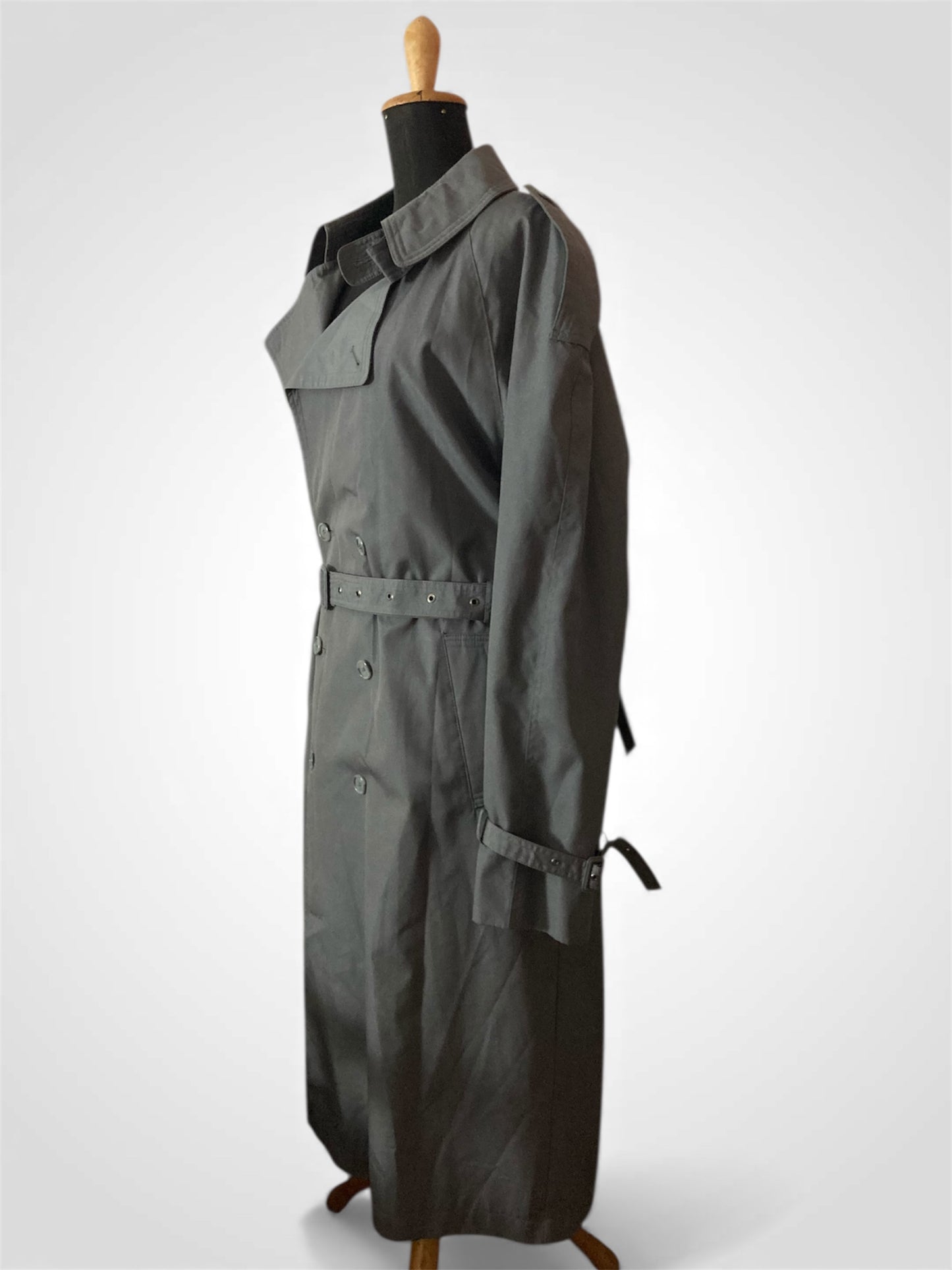 Trench vintage uomo doppiopetto con imbottitura removibile