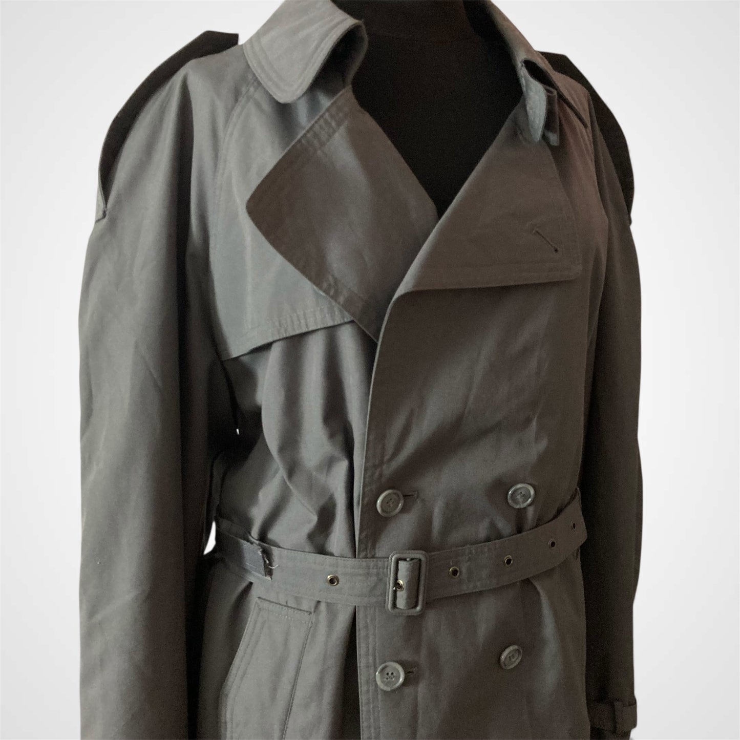 Trench vintage uomo doppiopetto con imbottitura removibile