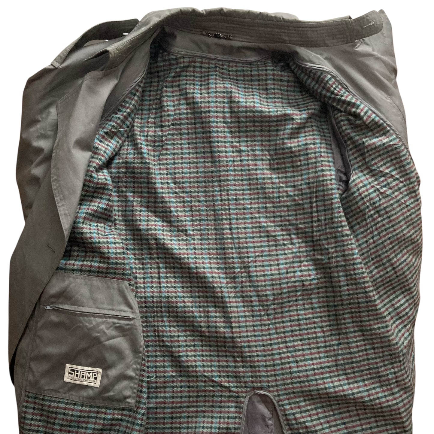 Trench vintage uomo doppiopetto con imbottitura removibile