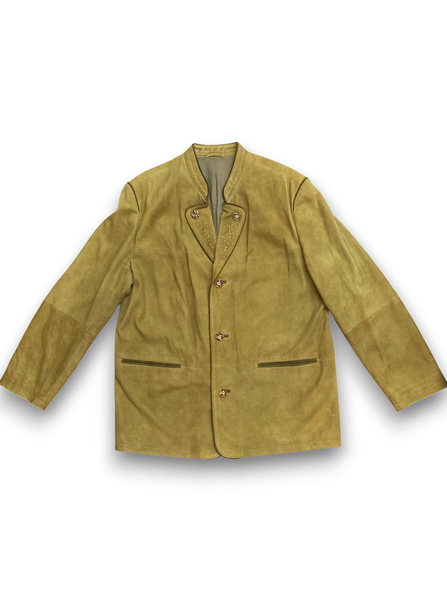 Giacca vintage in pelle scamosciata