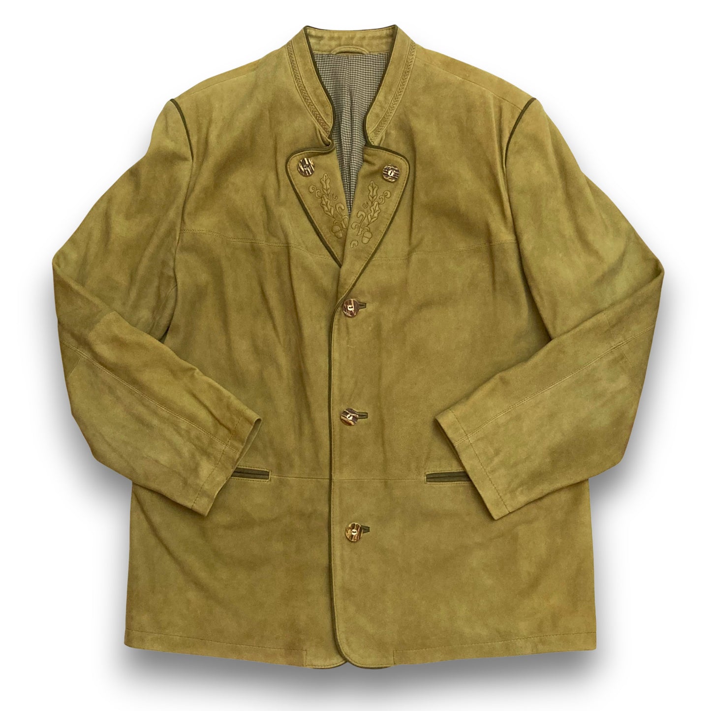 Giacca vintage in pelle scamosciata