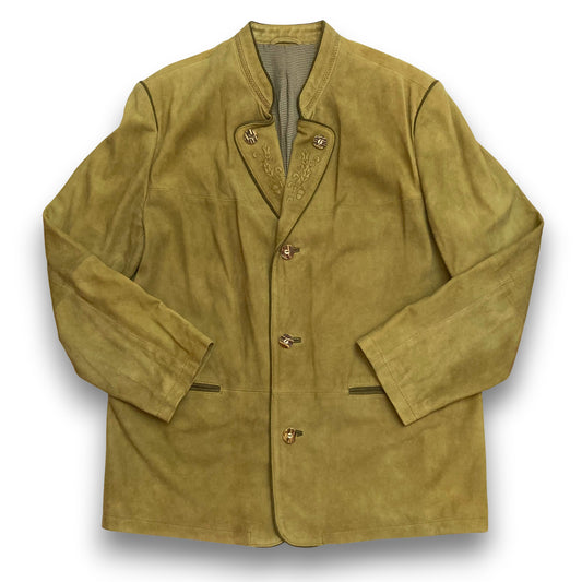 Giacca vintage in pelle scamosciata