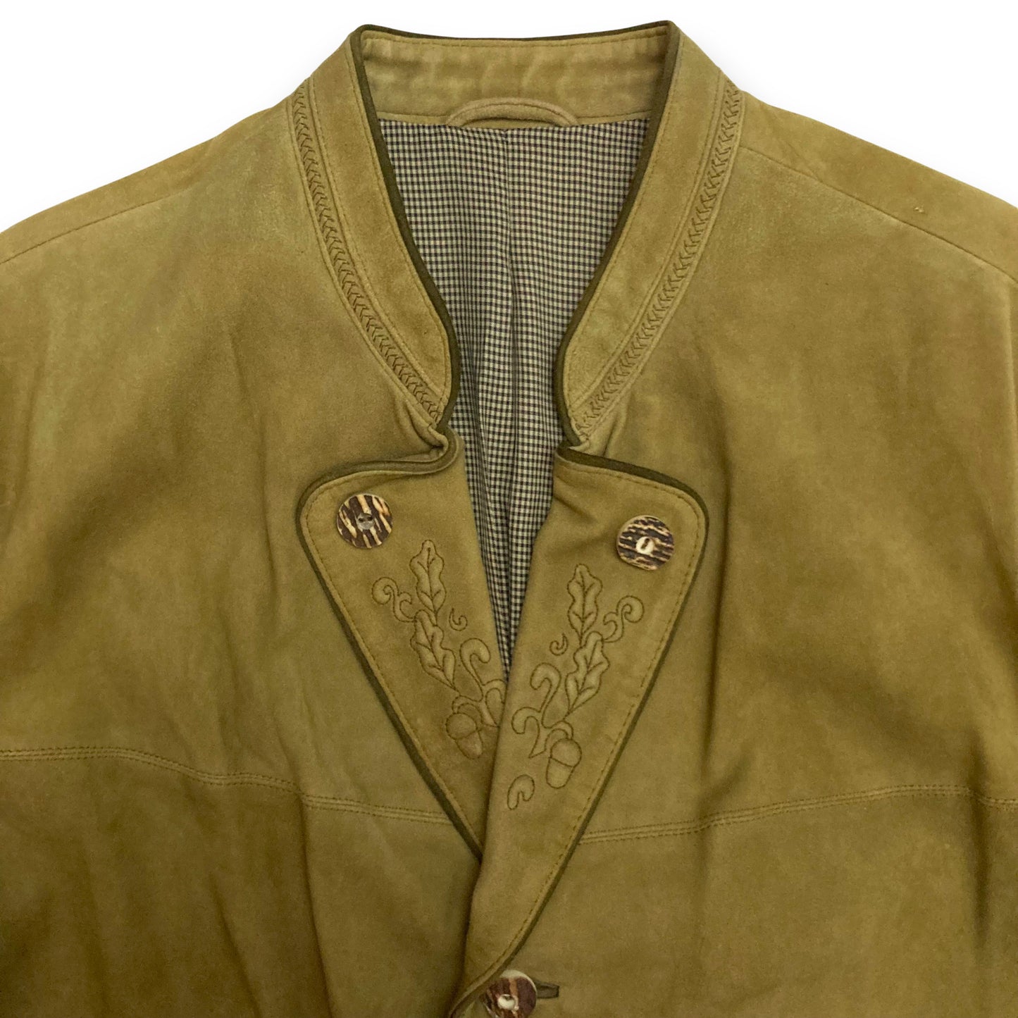 Giacca vintage in pelle scamosciata