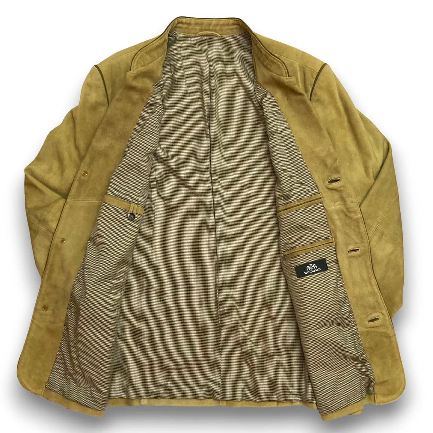 Giacca vintage in pelle scamosciata